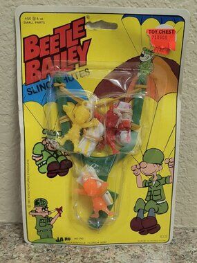 Beetle Bailey Sling Chute Parachute Toy New In Package 1980 NIP